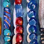 Detail of hanging trade beads