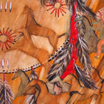 Rendering of a Native American Hide Painting