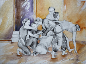 art dancers in group